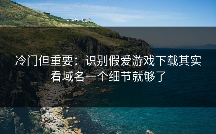冷门但重要：识别假爱游戏下载其实看域名一个细节就够了