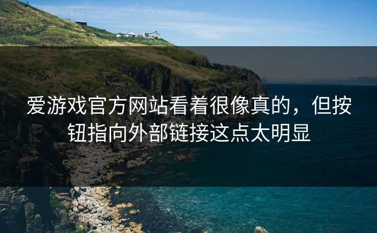 爱游戏官方网站看着很像真的，但按钮指向外部链接这点太明显