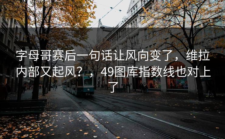 字母哥赛后一句话让风向变了,维拉内部又起风?,49图库指数线也对上了
